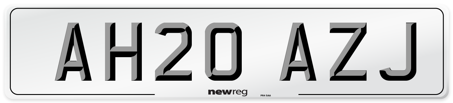 AH20 AZJ Number Plate from New Reg